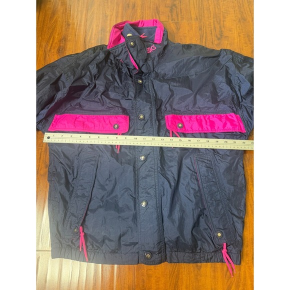Vintage Asics Blue Pink Color Block Ski Snow Winter Jacket Men Size M Korea - Picture 6 of 8